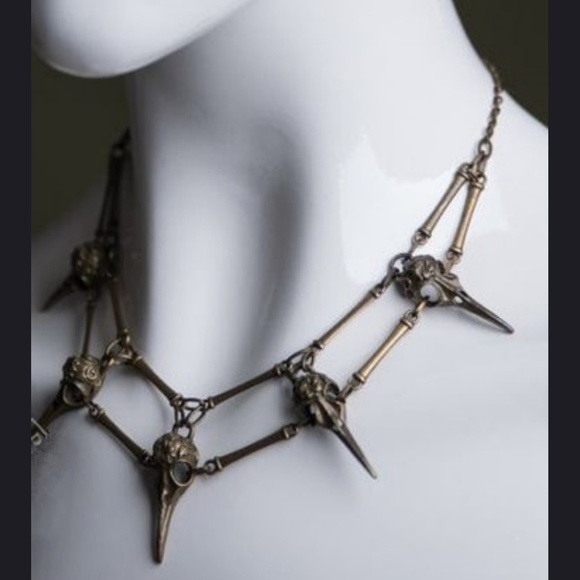 Jewelry - Raven Skull Antiqued Bronze Necklace